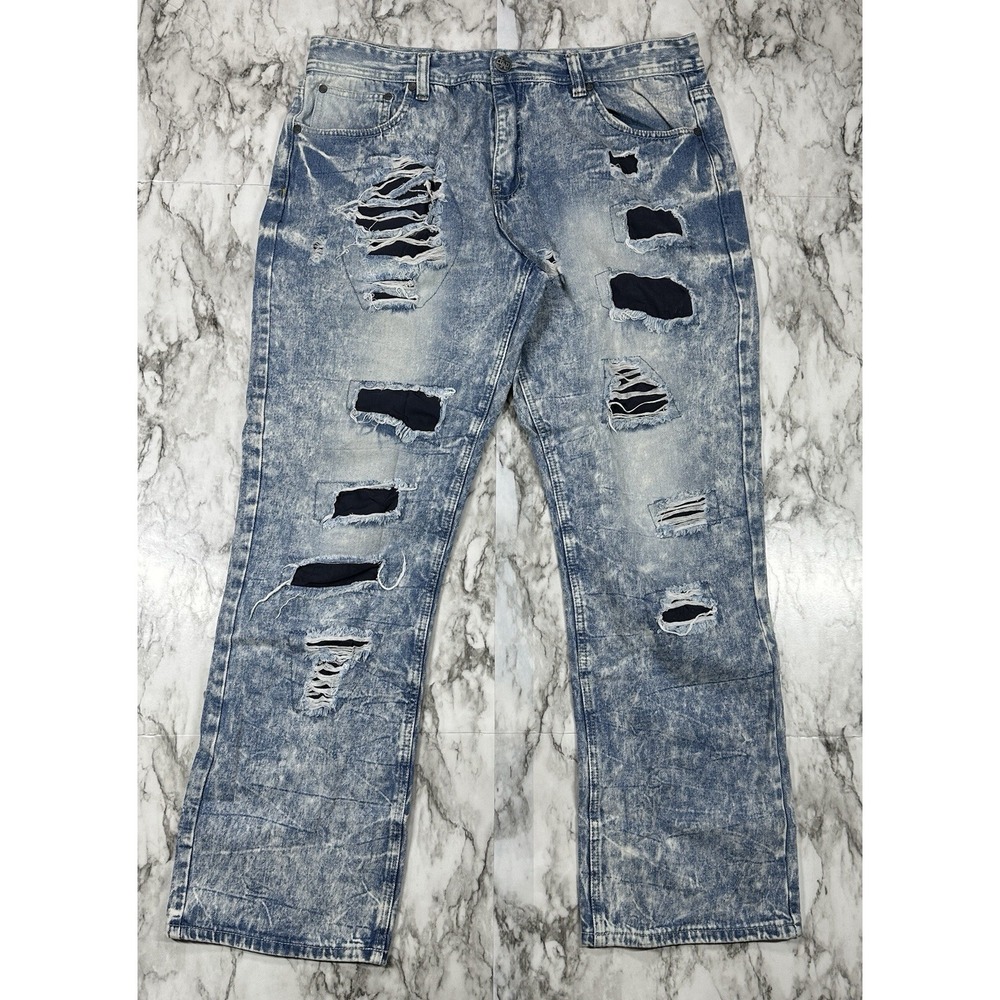 Imperious‎ Jeans Men's Size W 38" x L 32" Blue Denim Distressed